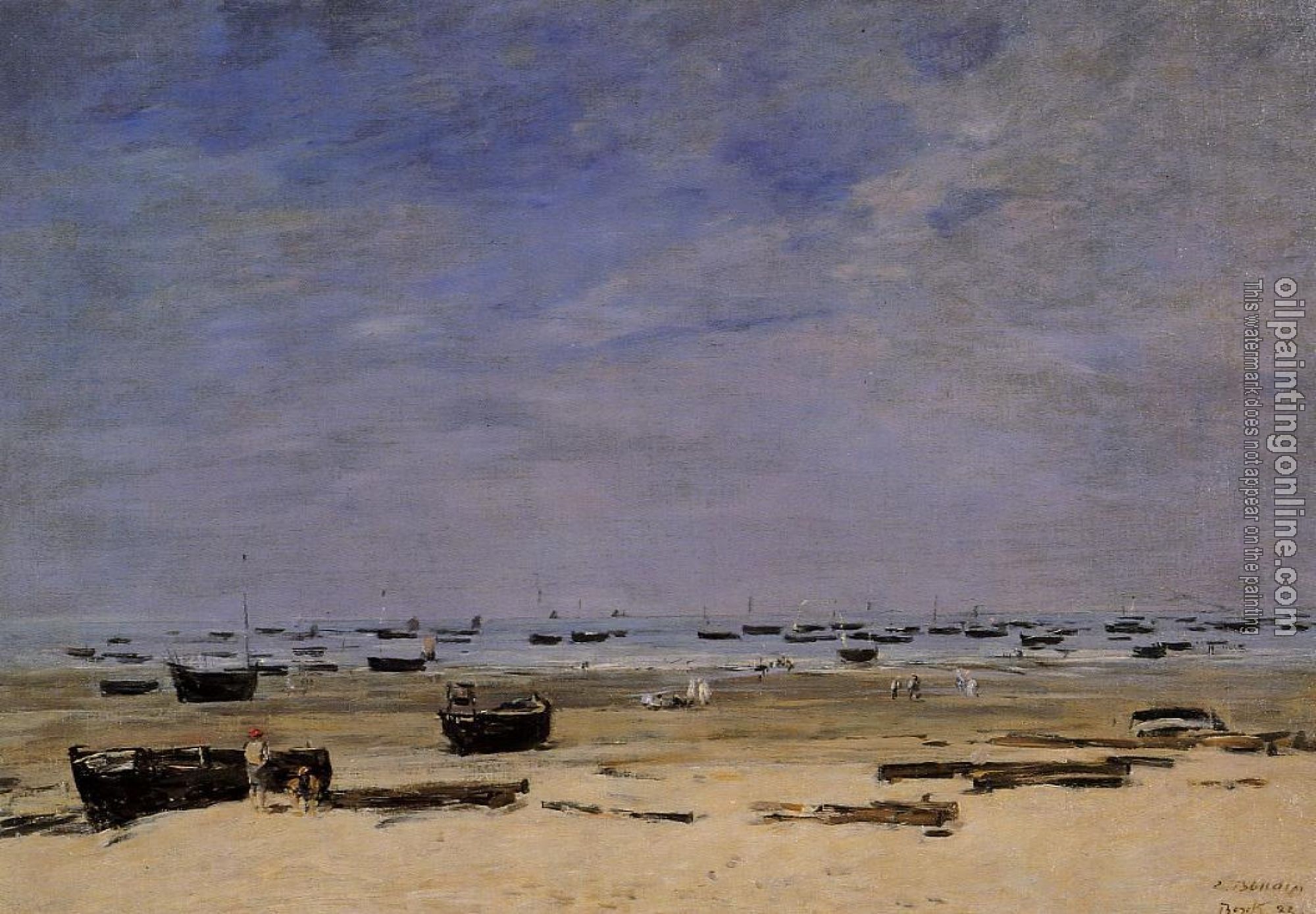 Boudin, Eugene - The Coastline at Berck at Low Tide